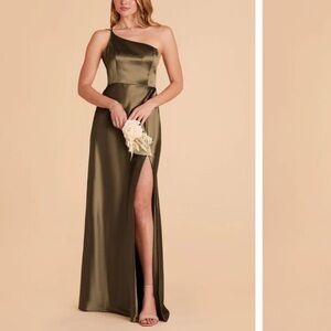 Birdy Grey satin Olive “Kensie” dress